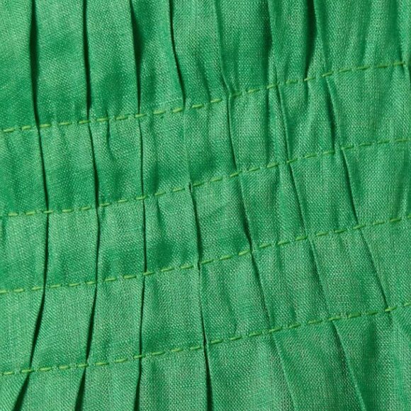 Tory Burch Pleated Midi Dress in Linen - Picture 9 of 12